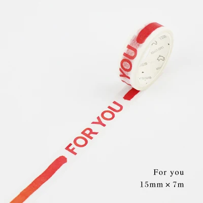 red for you 12 моделей красный цвет золотистый слова благословения лента washi спасибо с днем рождения для вас miss you love you дизайн - Цвет: red for you