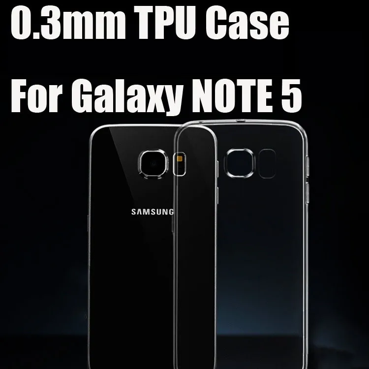 Новейший чехол для Note 5 0 3 мм Ультратонкий Мягкий Прозрачный из ТПУ Samsung Galaxy