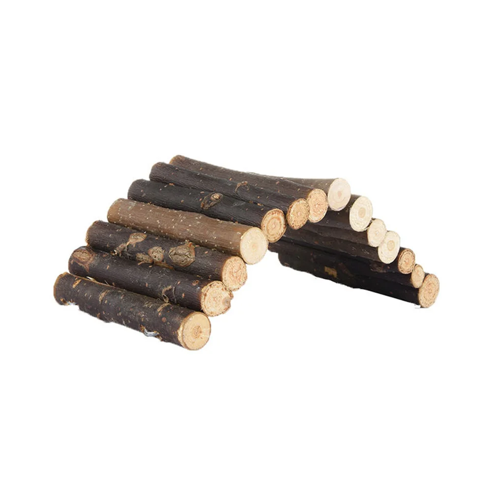 Wooden Fence Bridge Toy Hamster Guinea Pigs Hedgehog Small Animal Pet Cage Decor | Дом и сад