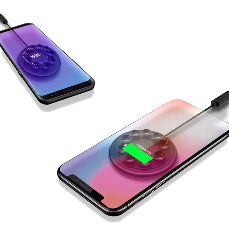 Круглое портативное беспроводное зарядное устройство QI 10 Вт для Samsung Galaxy S9 Plus S8 Note
