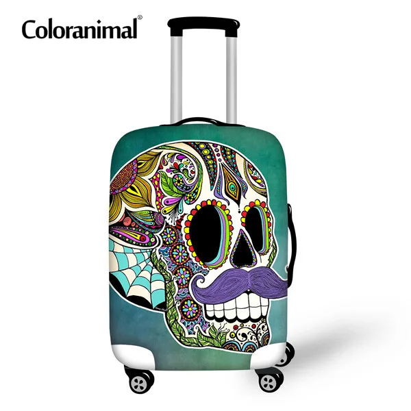 H4368 Чехол для костюма Coloranimal с 3D изображением сахарного черепа, чехол на молнии, чехол на колесиках, аксессуары для путешествий, багажа, защитный чехол 18-30 - Цвет: H4368
