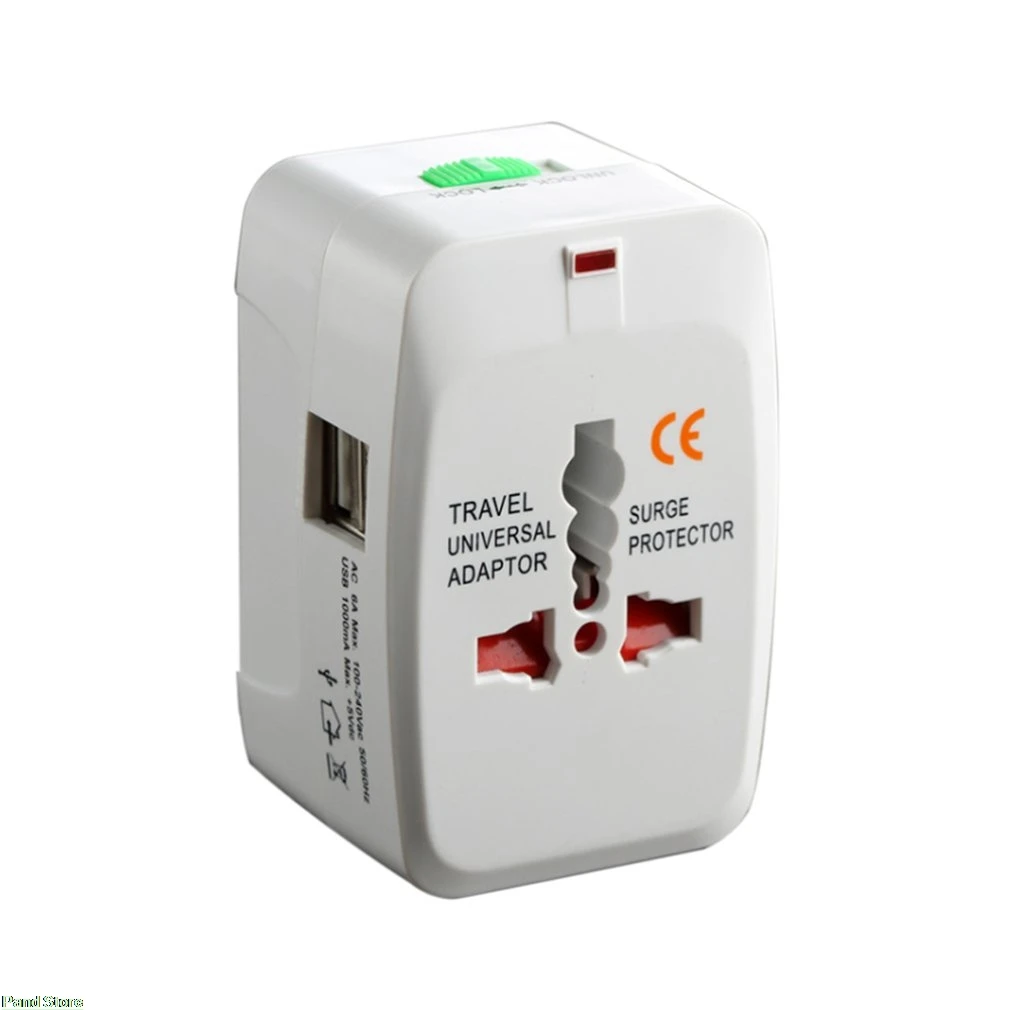Все в одном Универсальный международный штепсельный адаптер 2 USB порта мир Путешествия AC зарядное устройство адаптер с AU US UK евро конвертер штекер