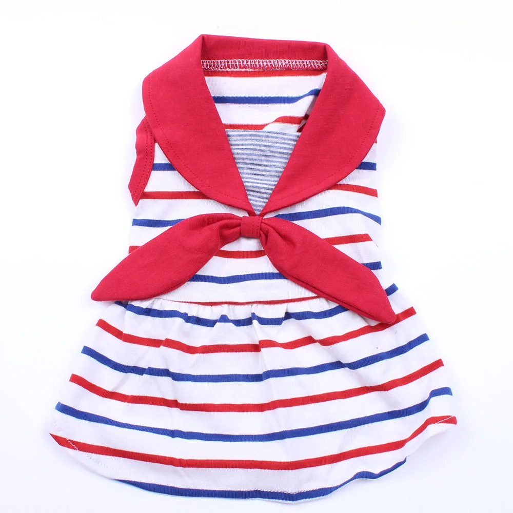 Новинка рубашка для собак и кошек 100% хлопок полосатый жилет домашнего питомца 2