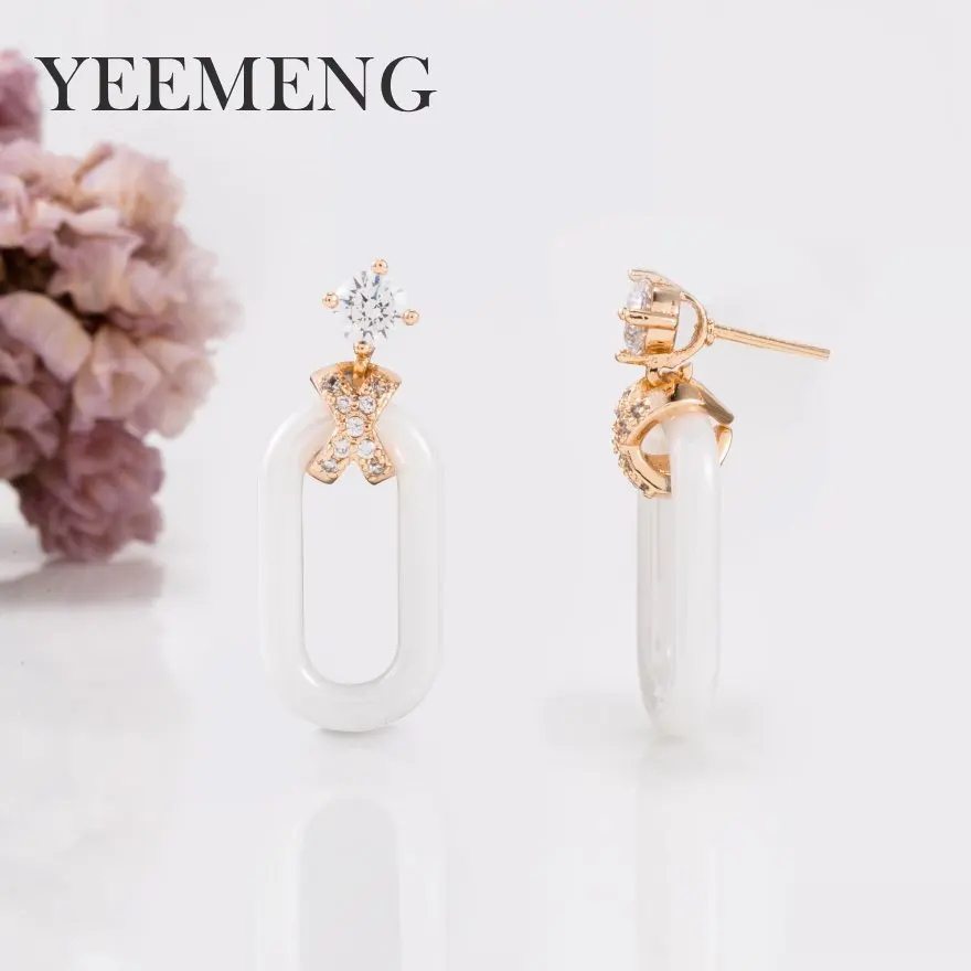 Женские Висячие серьги YEEMENG элегантные серьги-подвески квадратной формы из