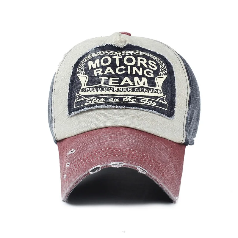 Бейсбольная кепка в стиле ретро с эффектом потертости хлопковая для мужчин и