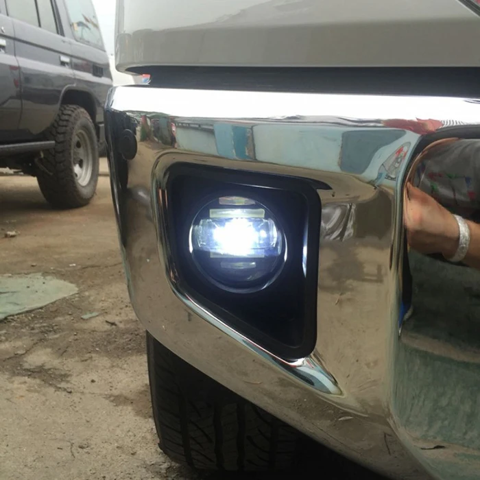 Автомобильный Стайлинг светодиодный противотуманный фонарь для Toyota Tundra светодиодный противотуманный фонарь с объективом и светодиодный дневный режим работы Ligh DRL 2 функции