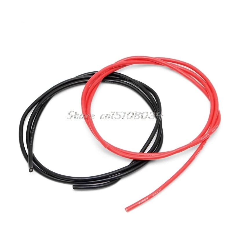 14 AWG силиконовый калибровочный провод гибкий медный многожильный кабель для RC черный красный S08 и Прямая поставка