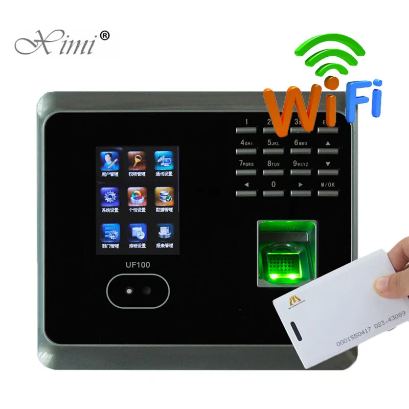ZK UF100 Plus Биометрические лица и отпечатков пальцев посещаемость времени с RFID