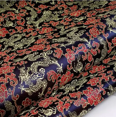 90 см * 100 костюм украшение cheongsam одежда ткань парча пурпурно-синяя подложка