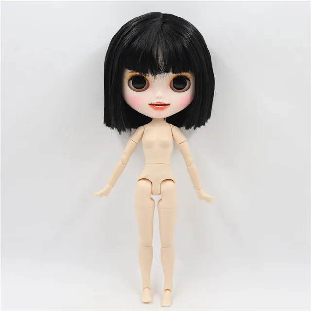 naked doll ICY factory blyth doll 1/6 bjd Заказная кукла для лица, белая кожа, новое матовое лицо с зубами 30 см - Цвет: naked doll