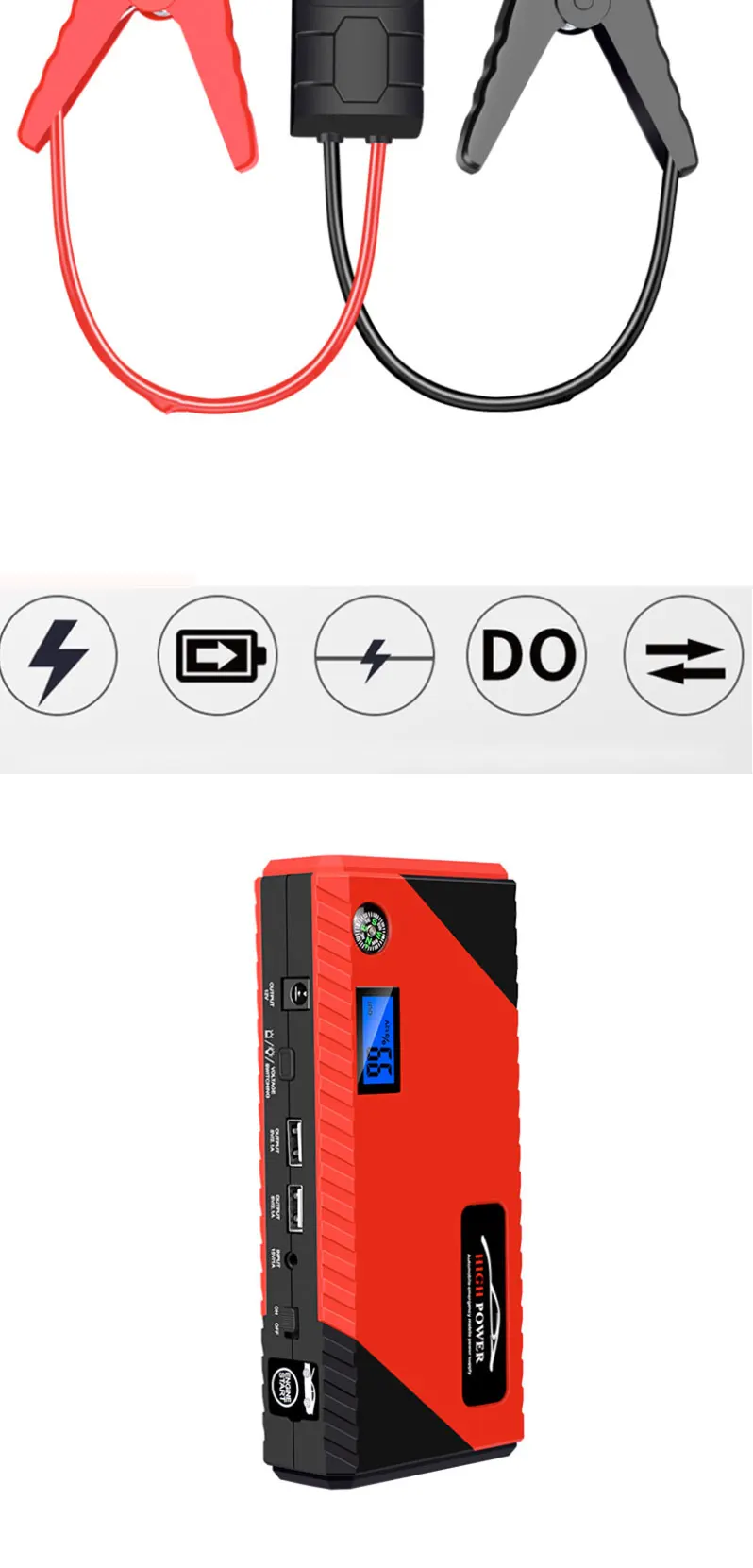 Автомобильный стартер 600A 12V пусковое устройство power Bank бензиновый дизельный автомобиль батарея бустер зарядное устройство Buster автомобильный стартер CE