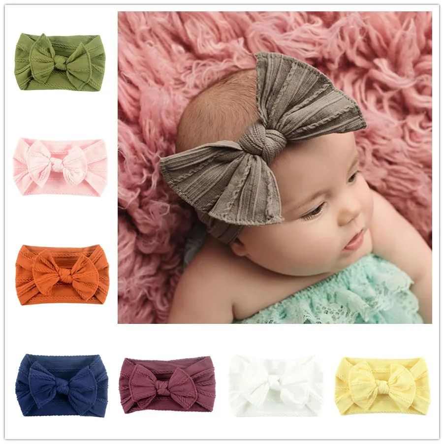 Вязаный нейлоновый головной убор с бантом Один размер подходит для всех