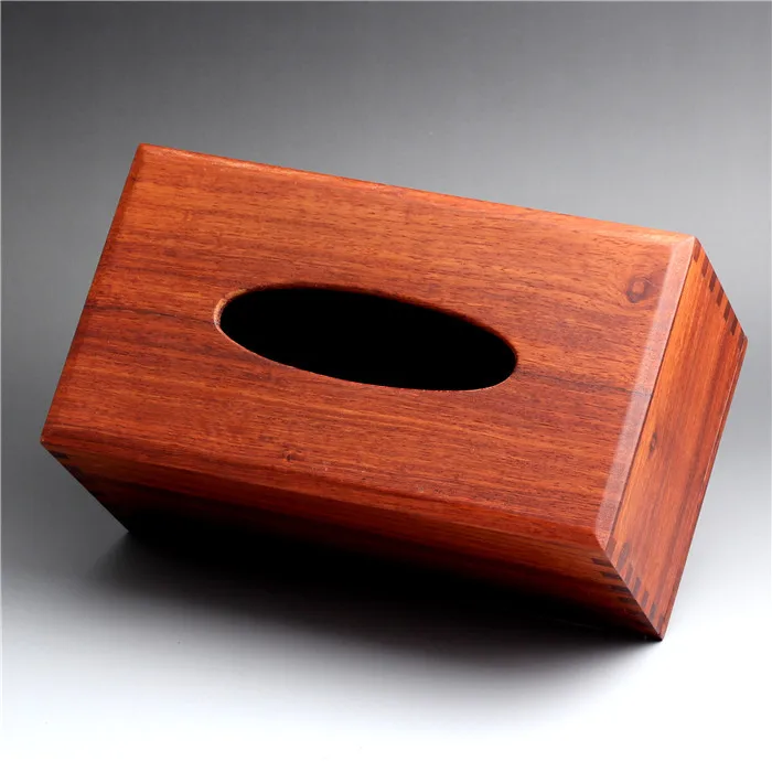 Бирма цветок груша деревянный тенон бумажный ящик для полотенец из твердой