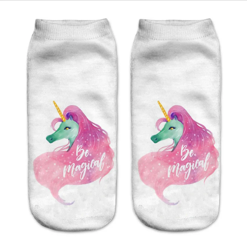 Новинка забавные носки с 3d принтом унисекс милыми персонажами женские модные