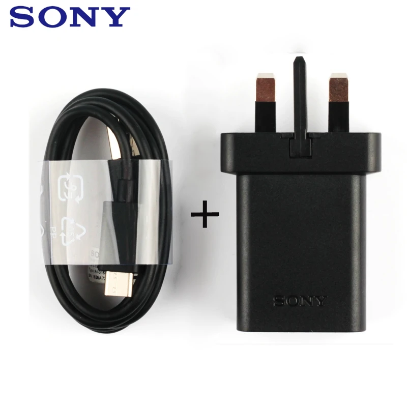 UK-Adapter-Cable Оригинальное настенное зарядное устройство для быстрой зарядки sony UCH12 для sony Xperia XZ3 XZs XA2 Ultra H4233 type-C кабель адаптер для быстрой зарядки - Тип штекера: UK-Adapter-Cable