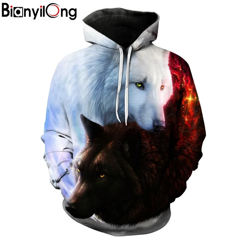 

Wolf Printed Hoodies Men 3d Hoodies Brand Sweatshirts Boy Jackets Quality Pullover Fashion Tracksuits Animal Streetwear Out Coat