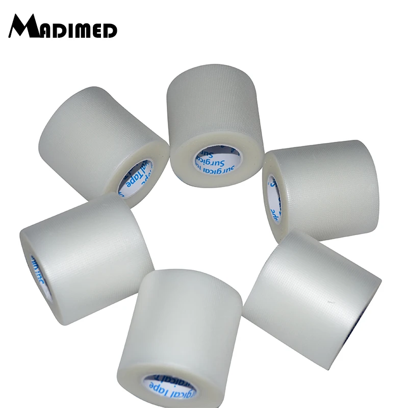 MADIMED 6 рулонов/Lot 5,0 см x 9,1 м клей медицинского дышащий PE лента первой помощи ленты