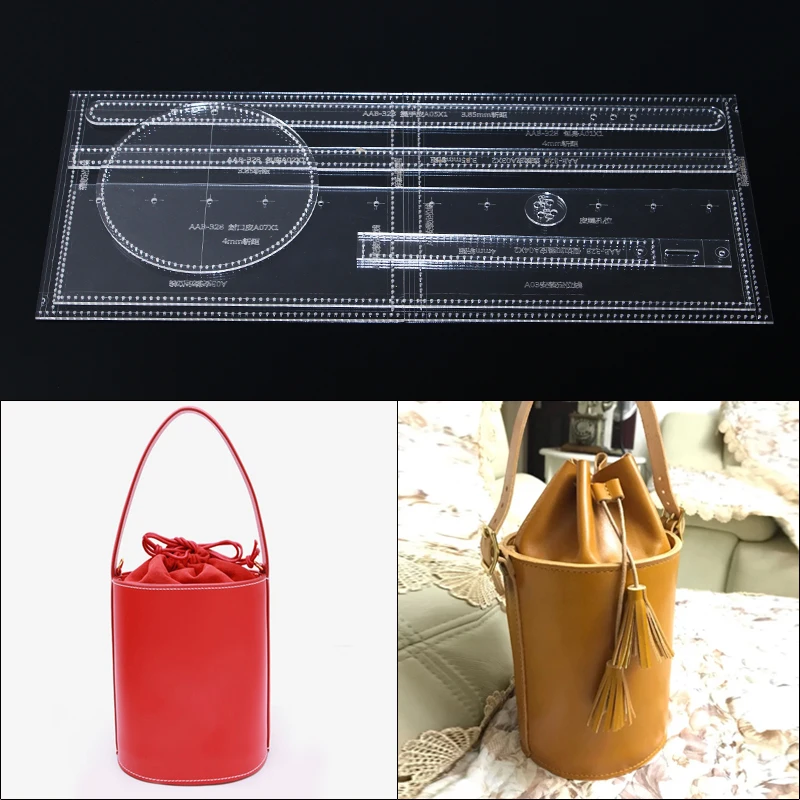 1 компл. Кожа DIY акриловый шаблон женская Сумка Наплечная Сумка шаблон ручной работы Вышивание Кожа ремесло 13*19 см