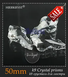 HIERKYST 1 шт. K9 стеклянные подвески-призмы с кристаллами люстры части люстры Радуга лампа освещение висят капли 50 мм "#1920