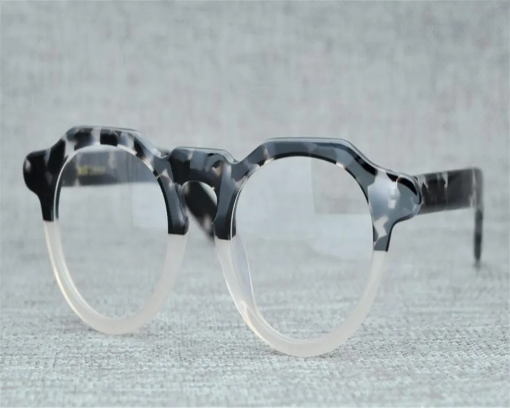 MONGOTEN брендовый дизайн унисекс Ретро полный обод ацетатные прозрачные линзы