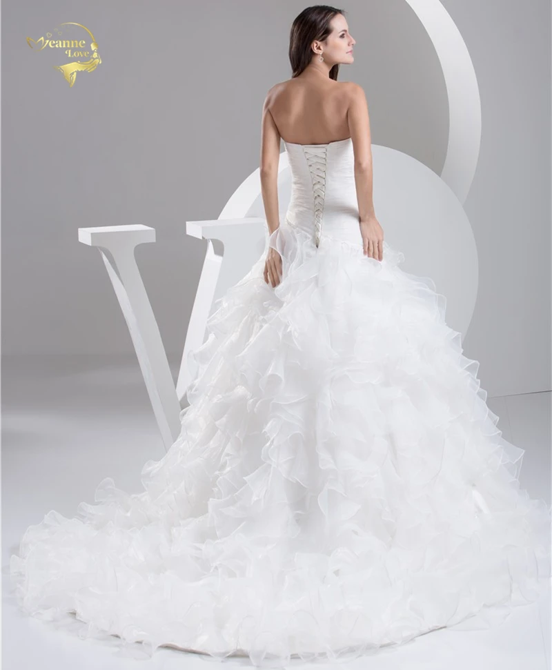 Белое платье Louisvuigon Vestido De Noiva Robe De Mariage свадебные платья трапециевидной формы из органзы Свадебные платья Милая YN 9508
