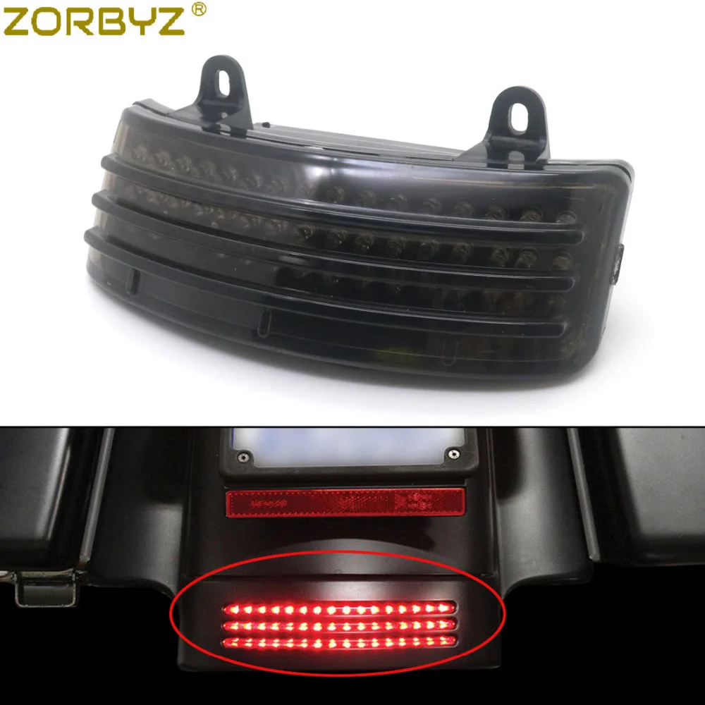 ZORBYZ мотоцикл светодиодный дым три бара задний хвост крыло наконечник для Harley Street