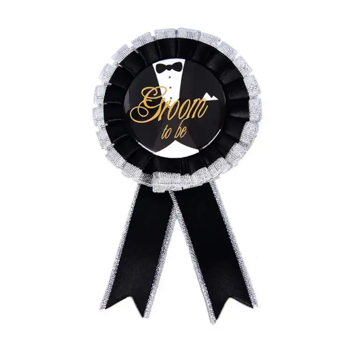 1 шт. кавайный Черный Жених Белая невеста быть значок в виде розочки олень