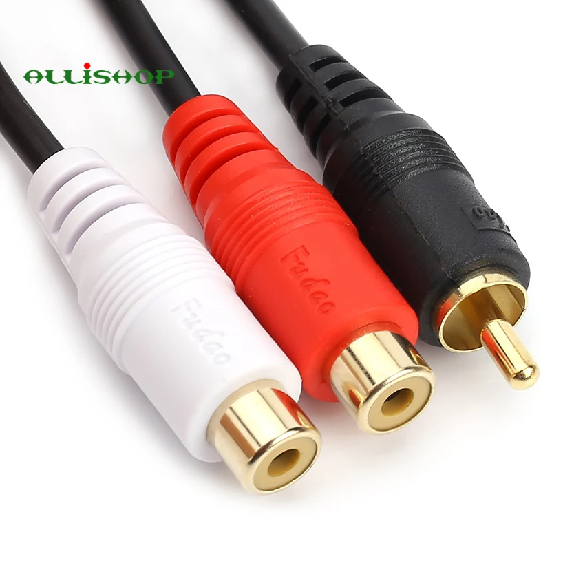 Кабель для аудиосабвуфера 3 5 мм с RCA штекером на 2 гнезда Y образный кабель