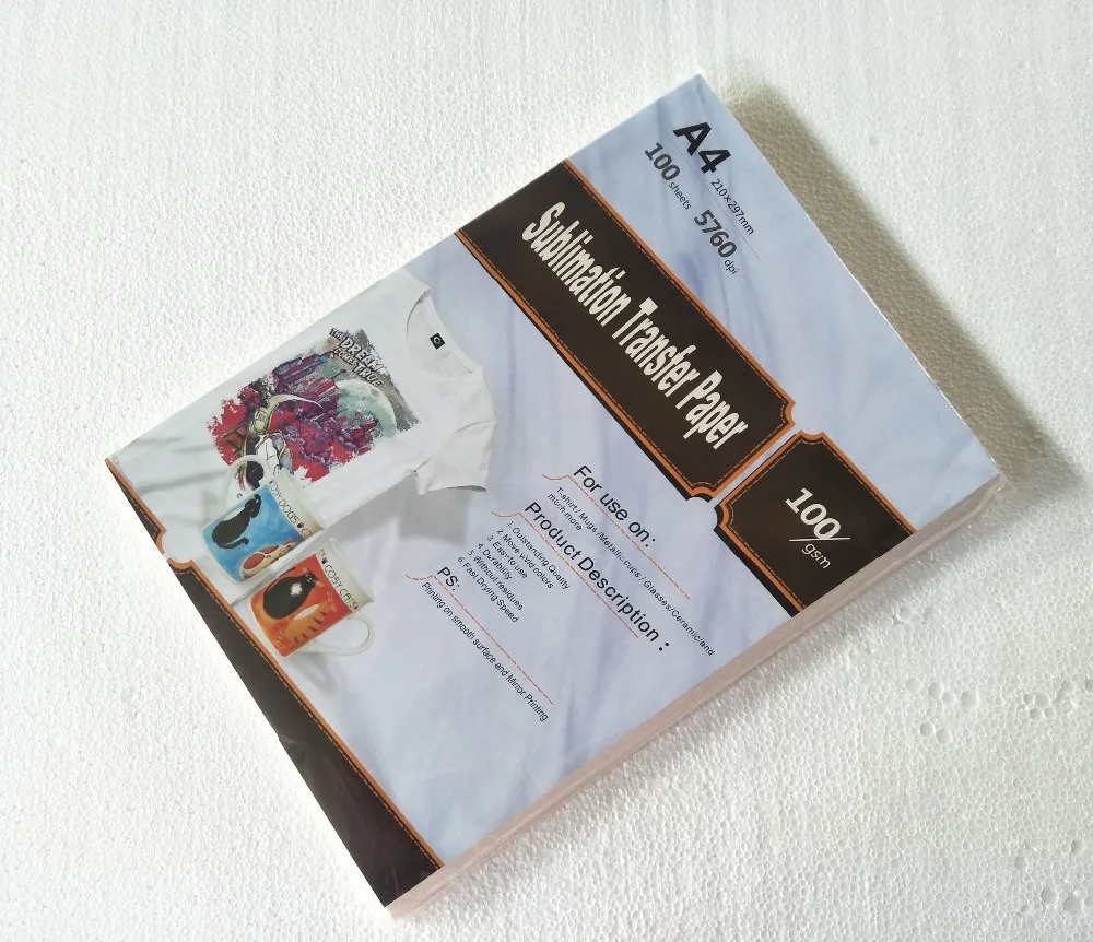 Бумага для сублимационной печати размером A4 бумага сублимации переноса 100