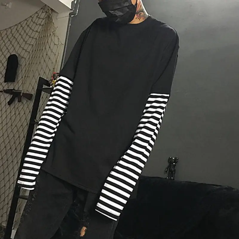 Женская/Мужская Повседневная Толстовка BTS Ulzzang Лоскутная свободная футболка с