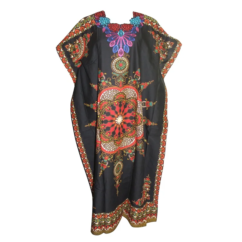 Dashikiage Новое поступление женские хлопок Африканский принт Дашики Потрясающие Элегантные африканские женские платья - Цвет: new black