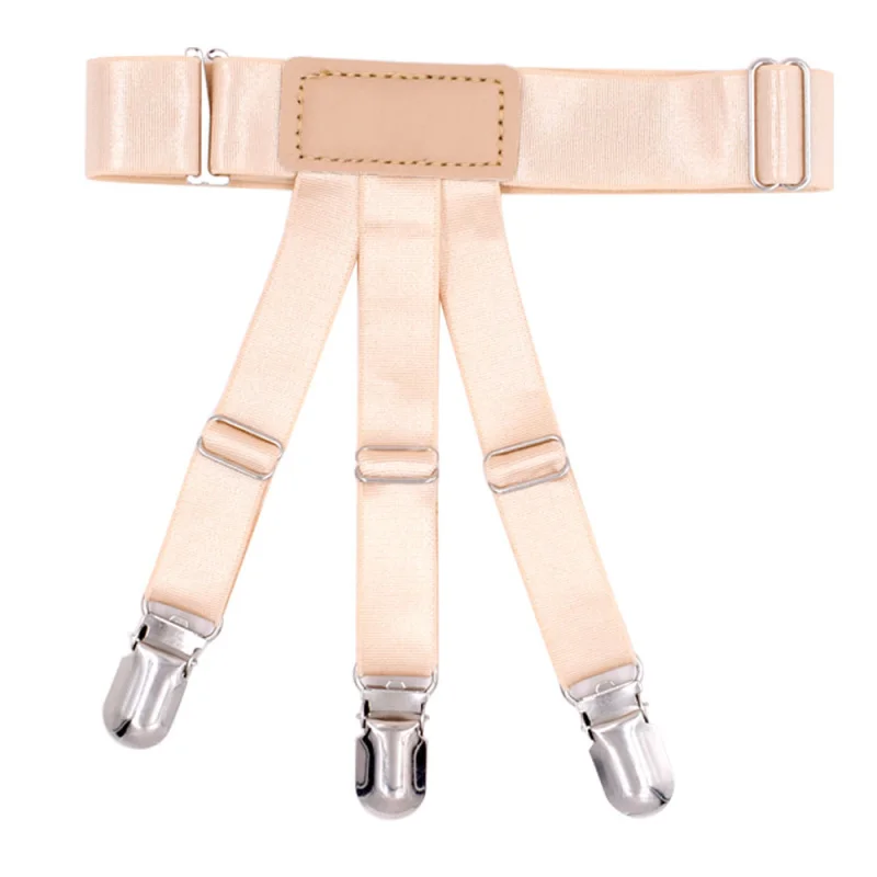 New Shirt Stays Holder Gentleman Leg Suspenders Braces Skin color Elastic Uniform Business strap Garters 1pair MR1136 | Аксессуары для