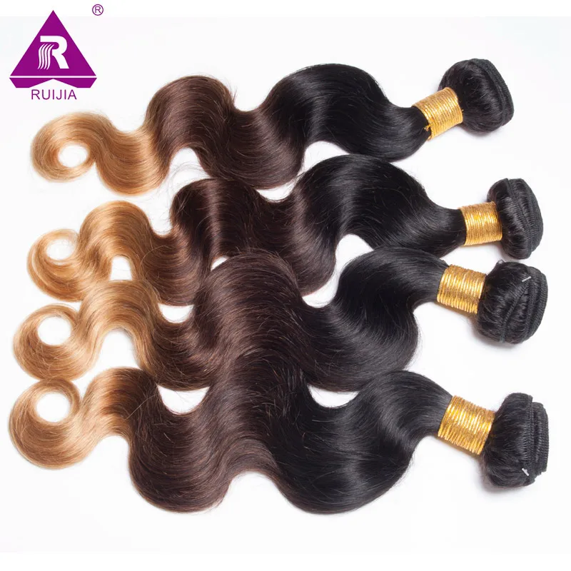 Малазийский Ломбер Объемная Волна Девственные Волосы 4 1B 27 Ombre Волос Человеческих