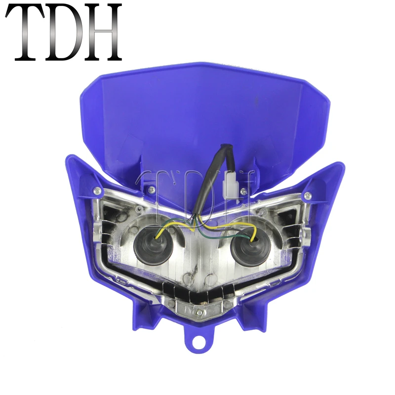 Синяя Двойная Передняя фара для мотоцикла мотокросса Kawasaki KLX 250 250S 250SF D-Tracker X |