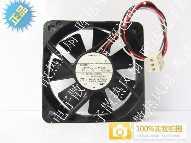 Добрый вентилятор для съемки 2406GL-04W-B29 6 см DC12V 0.072A 3 провода 60*60*15 мм