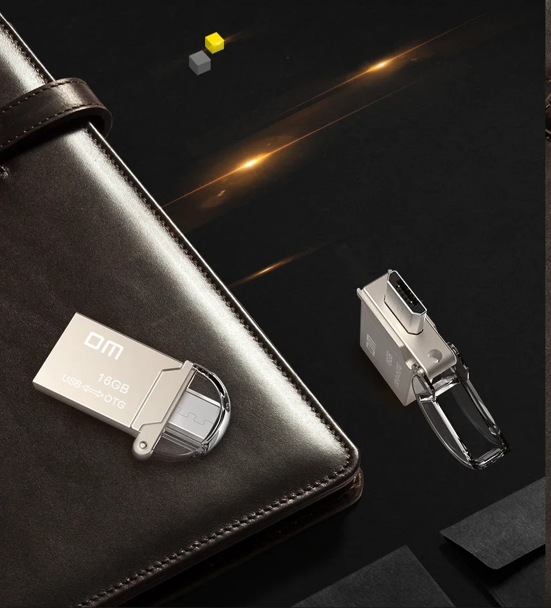 DM PD008 8 г 16 г 32 ГБ USB2.0 с двойной разъем используется для OTG Смартфон и компьютер водонепроницаемый материал металл