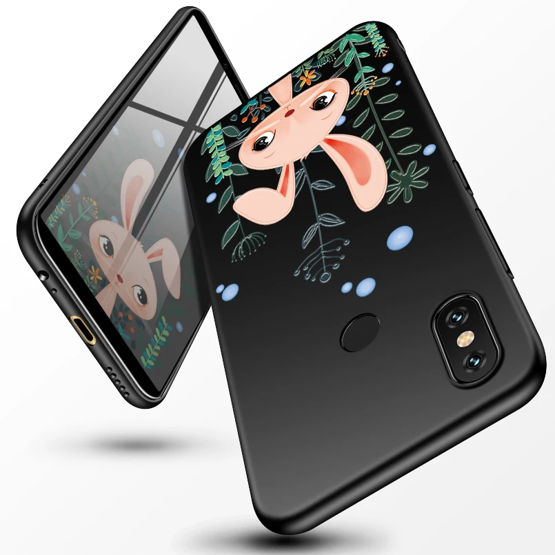 Cartoon Case For Xiaomi Mi A2 Lite Cover Cute Silicone Original 3D Relief Bumper Fundas 8 9 Phone |