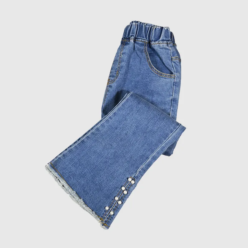 Новинка весны 2019 джинсы для девочек штаны с рогом мальчиков детские джинсовые