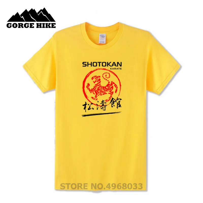 Дешевая уличная одежда Shotokan каратэ Тигр мужская хлопковая летняя стильная