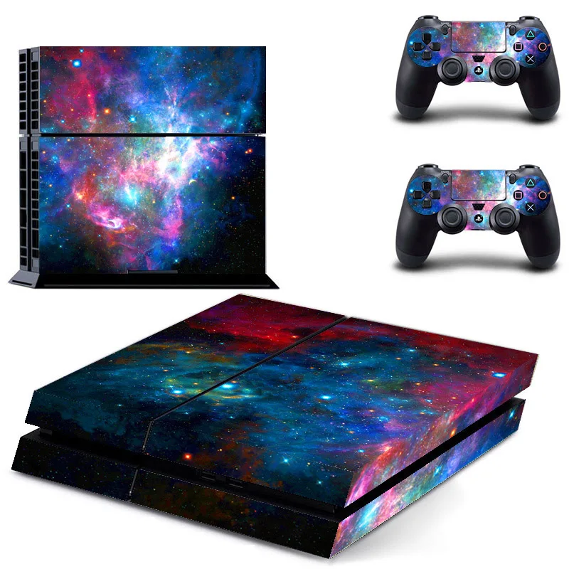 Galaxy Stars виниловые наклейки для sony Playstation 4 консоли и 2 контроллера кожи для PS4 наклейки крышка