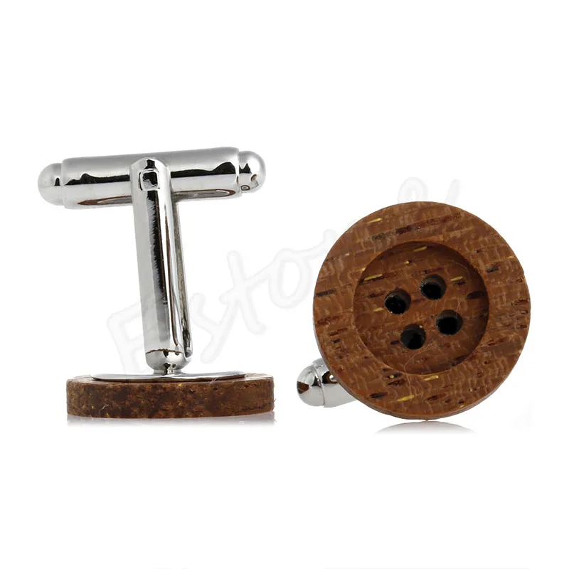 1 пара фанки деревянные Запонки пуговицы Винтажный стиль вечерние ринка