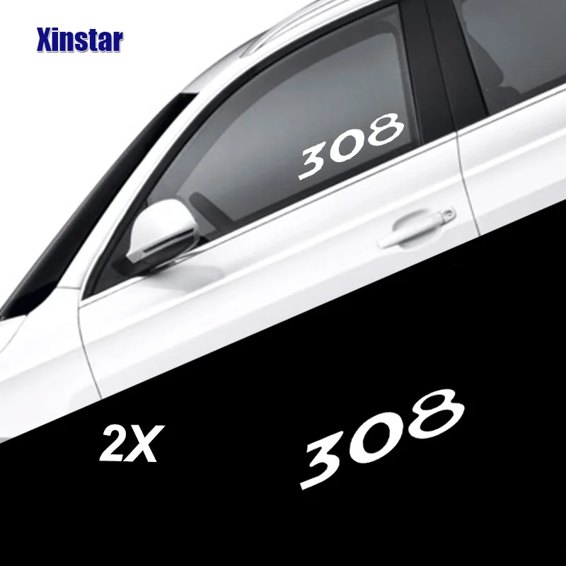 Наклейки на автомобильные окна 2 шт. наклейки для Peugeot 106 206 208 306 308 508 2008 3008 |