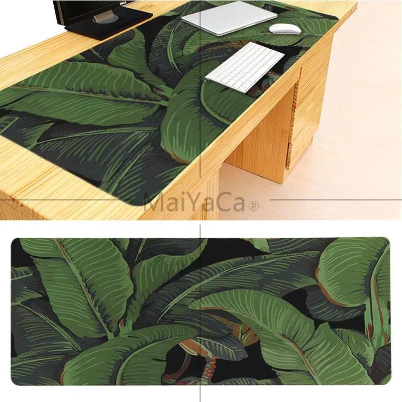 Lock Edge 30X90cm MaiYaCa пользовательские кожи тропические листья коврик для мыши геймер игровые коврики клавиатура коврик стол компьютерная игра планшет игровой - Цвет: Lock Edge 30X90cm
