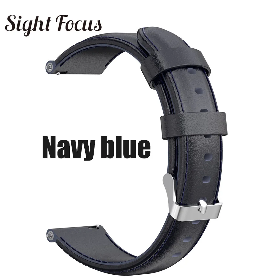 navy blue watch band Взгляд фокус Quick Release кожаный ремешок для часов для Suunto 9 Band 24 мм Suunto D5 ремешок траверс ремешок Спартанский спортивный ремешок для наручных часов - Цвет ремешка: navy blue watch band
