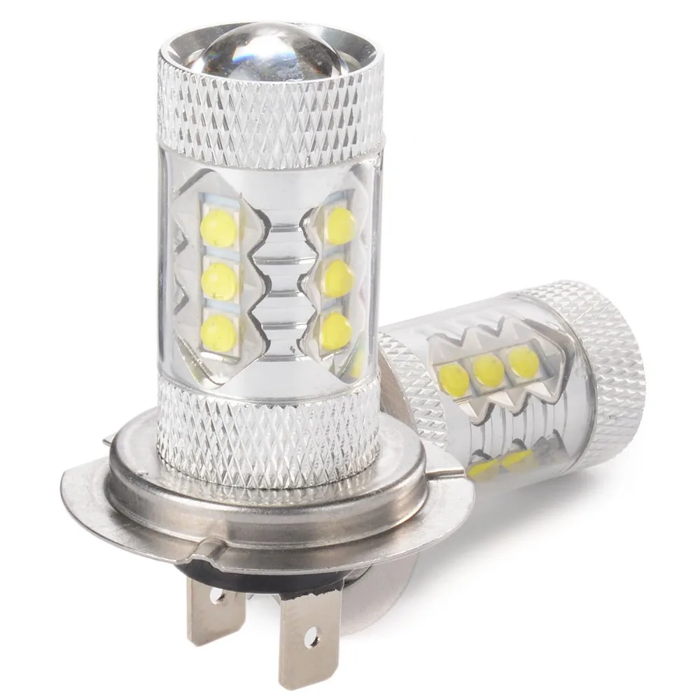 2 шт. H7 p43t/p45t 80 Вт CREE чипы светодиодный Алюминий чистый белый Противотуманные фары