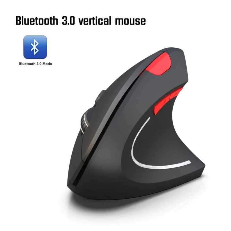 Новый Bluetooth Вертикальная мышь Эргономика 800/1600/2400 Точек на дюйм предупреждения