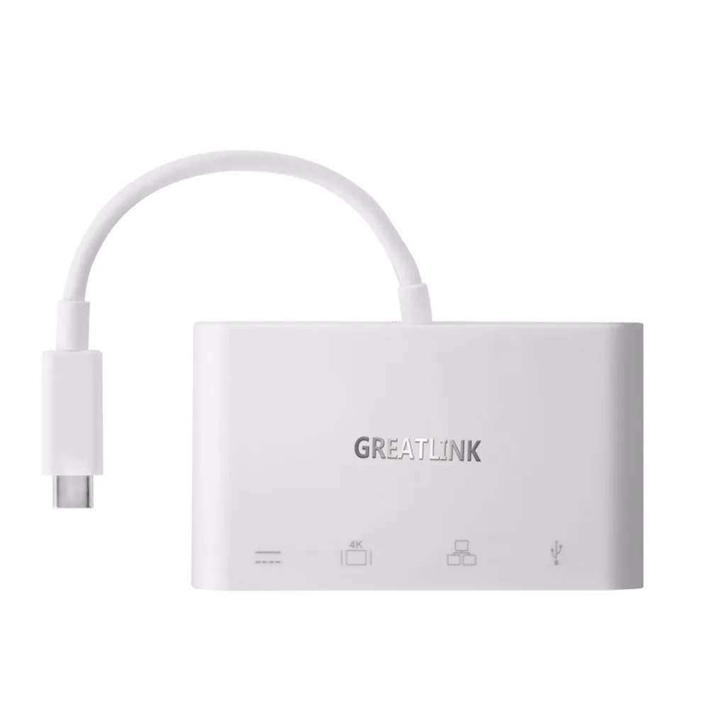 Usb type C AUX удлинитель HDMI 4K адаптер RJ45 разъем USB-C USB 3,0 разветвитель RJ 45 HDMI 1,4 Thunderbolt 3 концентратор док-станция