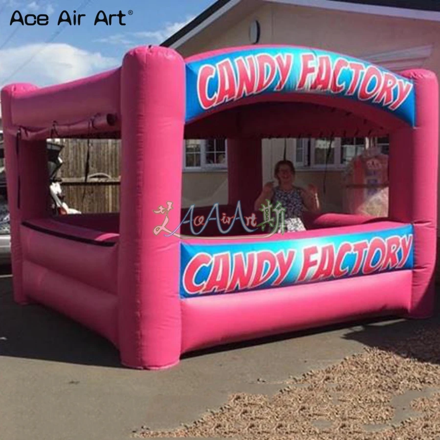 

Hot sale drink and food concession booth inflatable candy factory kiosk,stall staion,selling tent for summer
