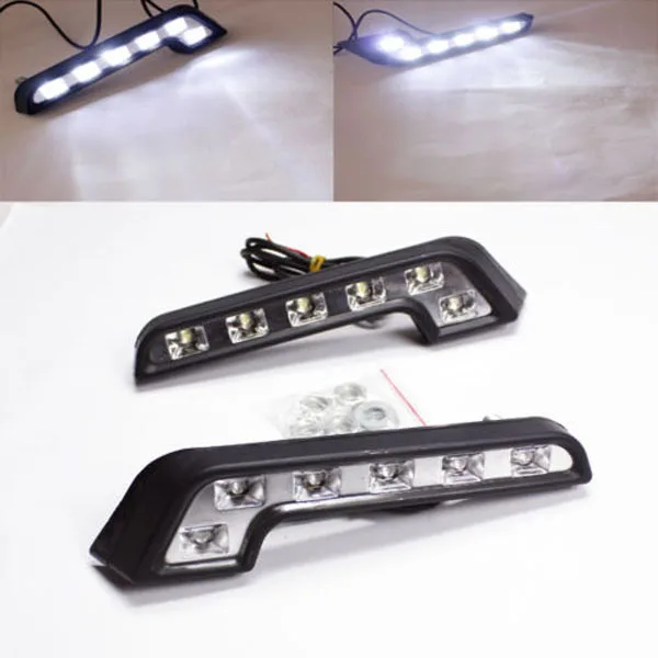 Комплект из 2 предметов 3W 6LED универсальный авто дальнего света тумана 12 В DRL