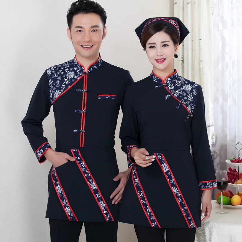 Униформа с длинным рукавом для ресторана и официанта J030|uniform hotel|restaurant clothinguniform